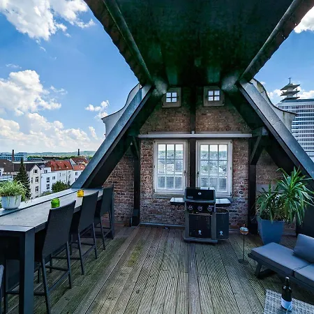 Apartment Luxurioeses Penthouse Mit Dachterrasse & Massagesessel Em-apartments Deutschland